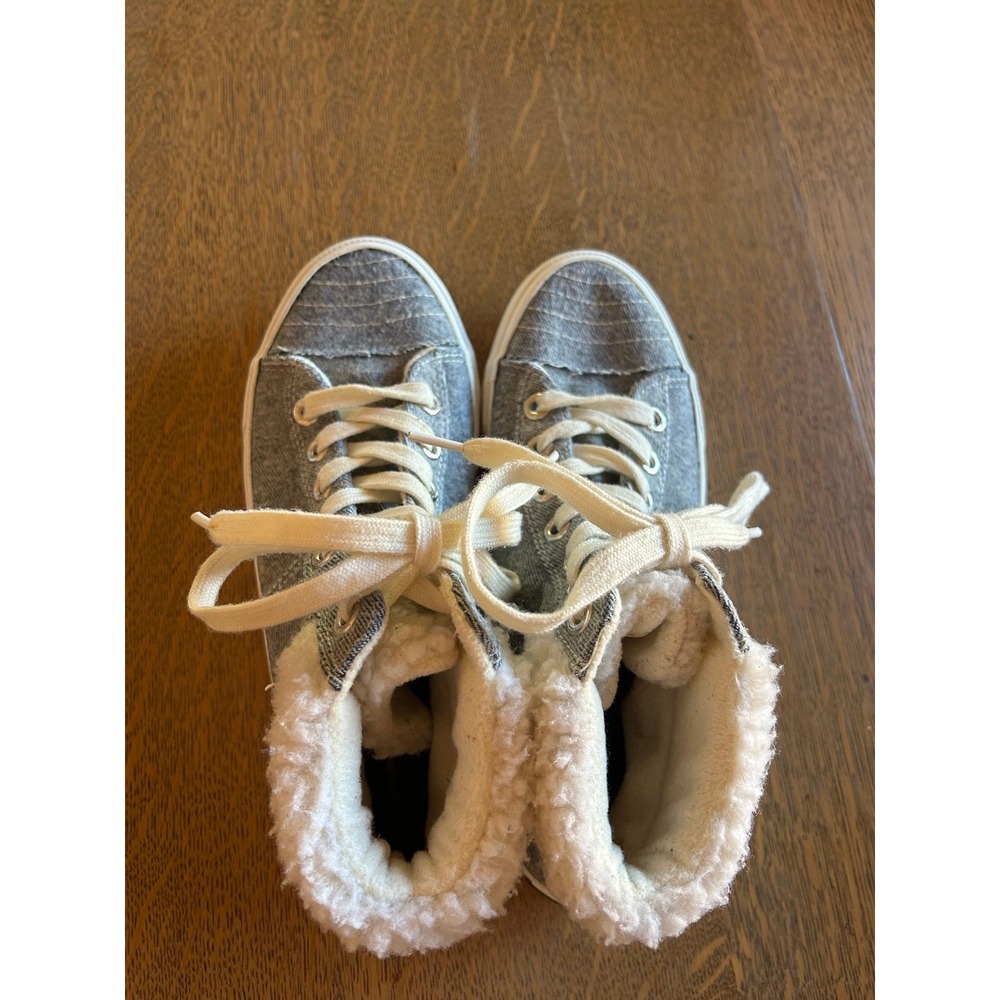 Tommy Bahama High Top Sneakers Heather Gray Fur-Lined size 7 - Picture 4 of 9